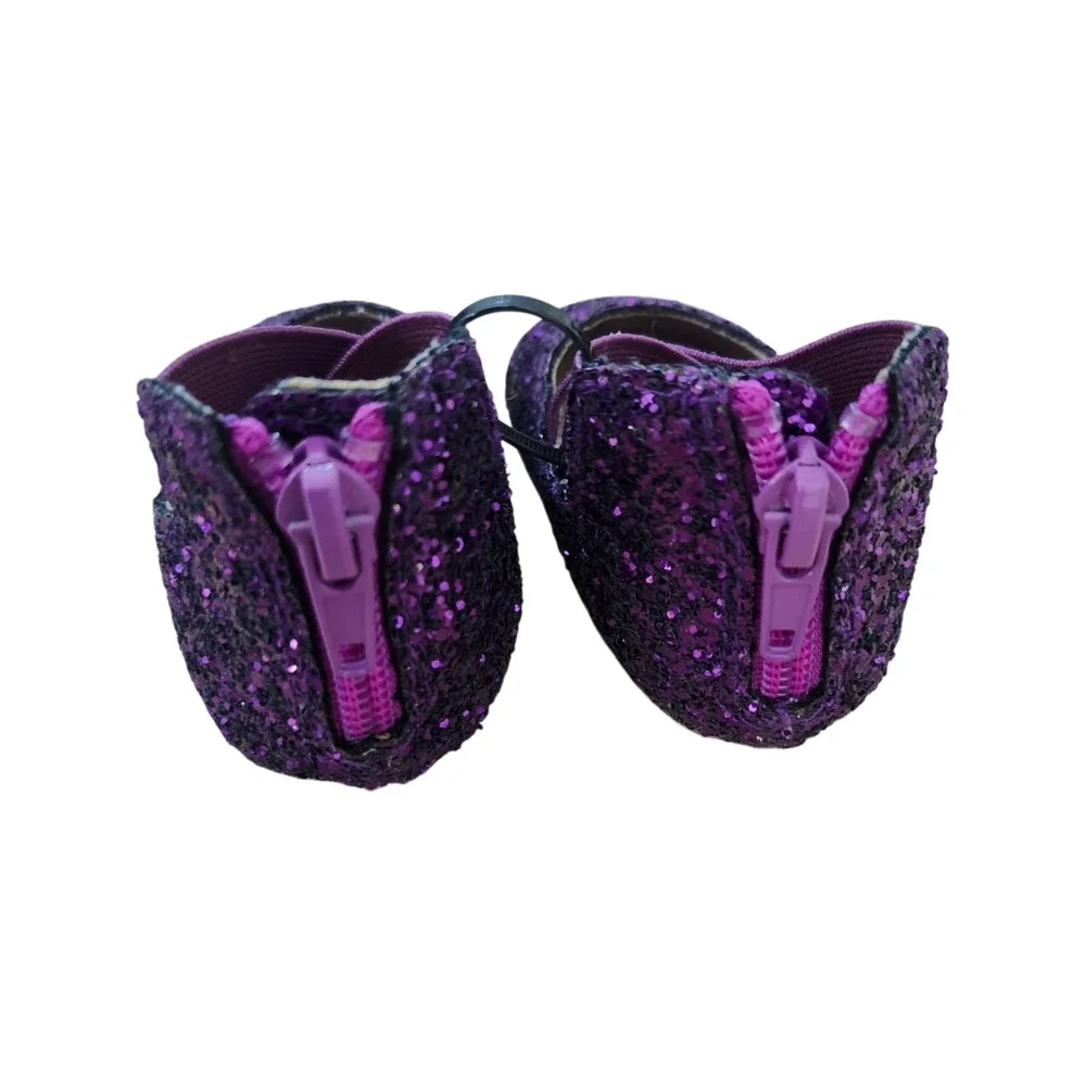 NEW A Bear Co Toddler Size 3 Neptune Glitter Ballerina Flats Vivid Purple‎